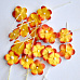 Набор мини-цветочков "Желтые с красным", 20 шт (Craft)