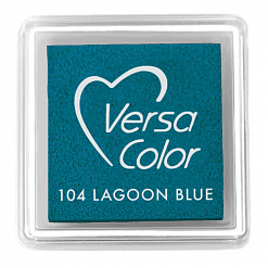 Подушечка чернильная пигментная Versacolor, размер 2,5х2,5 см, цвет голубая лагуна