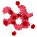 Набор бумажных цветочков "Розы и маргаритки", цвет красный и белый (Magic Hobby)