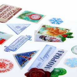 Набор эпоксидных наклеек 11х15 см "Новогодняя почта" (АртУзор)