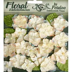 Набор тканевых бархатных цветочков "Молочные реки" (Petaloo)