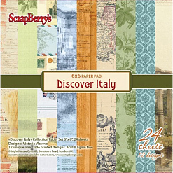 Набор бумаги 15х15 см "Итальянские каникулы", 24 листа (ScrapBerry's)