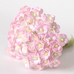 Букет цветов вишни мини "Розовый с белым", 25 шт (Craft)