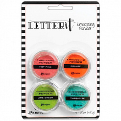 Набор пудры для эмбоссинга "Letter it. Brights", 4 цвета (Ranger)