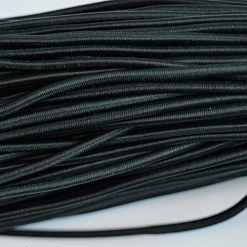 Шнур-резинка "Черная", диаметр 2 мм, длина 90 см