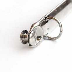 D-образный кольцевой механизм, 2 кольца, внутренний диаметр 21 мм, длина 12,5 см, цвет серебро