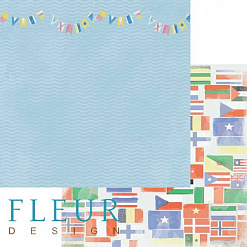 Бумага "Морская прогулка. Флаги" (Fleur-design)