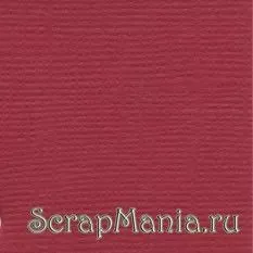 Кардсток Bazzill Basics 30,5х30,5 см однотонный с текстурой холста, цвет рубиновый