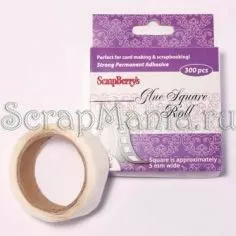 Клеевые подушечки в рулоне, прозрачные, 3х3 мм (ScrapBerry's)