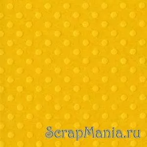 Кардсток Bazzill Basics 30,5х30,5 см однотонный с текстурой светлых точек, цвет медовый