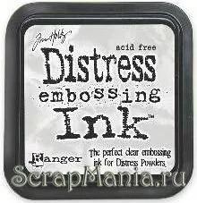 Штемпельная подушечка Distress Ink для эмбоссинга, цвет прозрачный 
