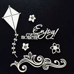 Набор украшений из чипборда "Момент" (Fleur-design) Набор украшений из чипборда "Момент" (Fleur-design)