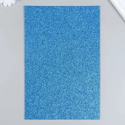 Отрез фетра А4 с глиттером "Синий", толщина 2 мм