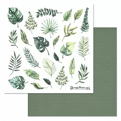 Набор бумаги 20х20 см для вырезания и вдохновения "Ботаника", 6 листов (ScrapMania)