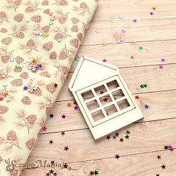 Чипборд "Имбирное Рождество. Шейкер. Дом с одним окном. Большой" (ScrapMania)
