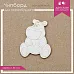 Украшение из чипборда "Бегемотик" (ScrapКрым)