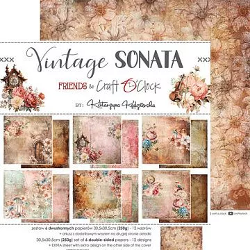 Набор бумаги 30х30 см "Vintage sonata", 6 листов (CraftO'clock)