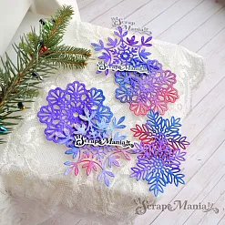 Нож "Сказка на Новый Год. Кристальные снежинки", 6,5х7 см (ScrapMania)