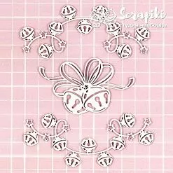 Чипборд "Новогодние бубенцы", 4,2х7 см (Scrapiki)
