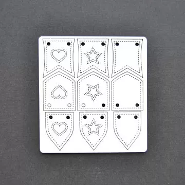 Набор украшений из чипборда "Вымпелы" (AL)