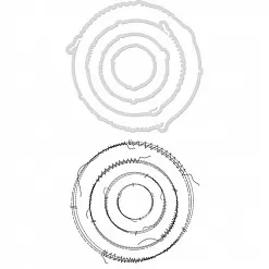 Набор ножей для вырубки со штампами "Прошитые круги" (Kaiser)
