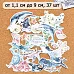 Набор высечек из бумаги "Океания", 37 шт (ScrapMania)