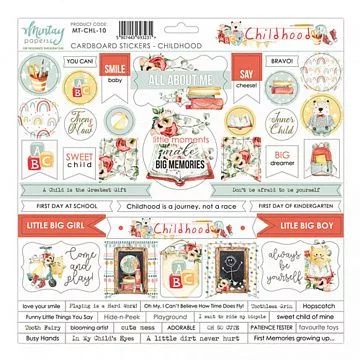 Наклейки из плотного картона 30х30 см "Childhood" (Mintay)