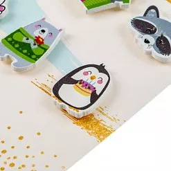 Набор деревянных пуговиц "Зверята" (АртУзор) Набор деревянных пуговиц "Зверята" (АртУзор)