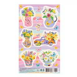 Наклейки 10х16 см "Весна. Кувшин, цветы, машина" Наклейки 10х16 см "Весна. Кувшин, цветы, машина"