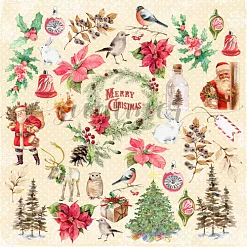 Набор бумаги 30х30 см "Christmas story", 10 листов (Summer Studio)