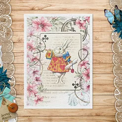 Тканевая карточка "Алиса в сказке. Белый кролик" (ScrapMania)