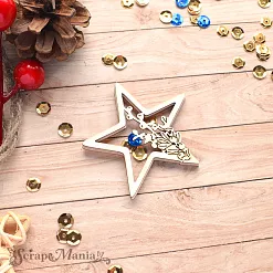 Чипборд "Имбирное Рождество. Шейкер. Новогодняя звезда. Мини" (ScrapMania)