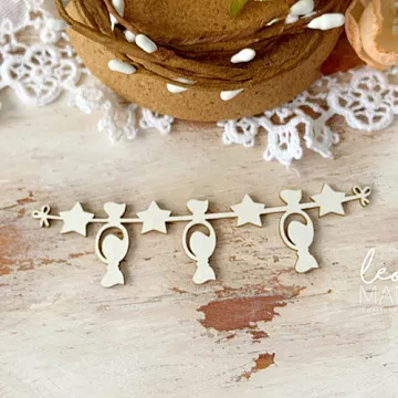 Украшение из чипборда "Гирлянда" (LeoMammy)