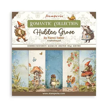 Набор бумаги 30х30 см "Hidden Grove", 10 листов (Stamperia)