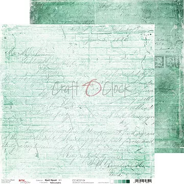 Бумага 30х30 см "Mint mood 04" (CraftO'clock)