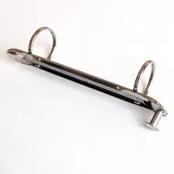 D-образный кольцевой механизм, 2 кольца, диаметр 40 мм, длина 13 см, цвет серебро