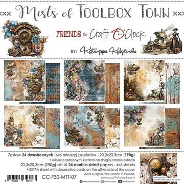 Набор бумаги 20х20 см "Mists of toolbox town", 24 листа (CraftO'clock)