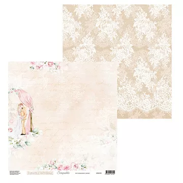 Бумага 30х30 см "Долго и счастливо. Лист 03" (Scrapodelie)