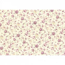 Отрез ткани 50х55 см "Сиреневые розы на кремовом" (PEPPY)
