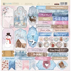 Набор высечек 30х30 см "Снежная акварель" (Fleur-design)