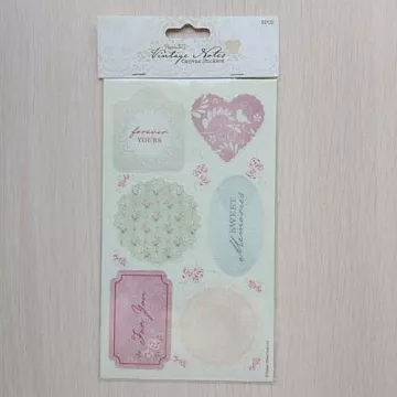 Наклейки 11,5х20 см "Vintage Notes. Тканевые", 6 шт (DoCrafts)