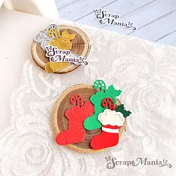 Нож "Новогодний сапожок", 3,3х4,5 см (ScrapMania)