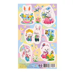 Наклейки 10х16 см "Пара. Заяц и кошка" Наклейки 10х16 см "Пара. Заяц и кошка"