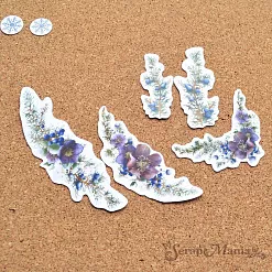 Набор высечек из бумаги "Дачный Новый Год. Детали синие", 34 шт (ScrapMania)