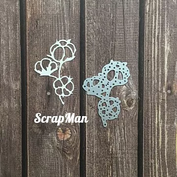 Нож "Ветка хлопка", 4х6 см (Scrapman)