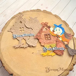 Нож "Русские сказки. Баба Яга и избушка", 8х8,5 см (ScrapMania)