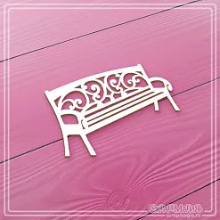 Чипборд "Ажурная скамейка", 6х4 см (СкрапМагия)