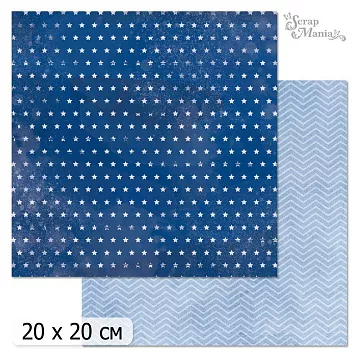20х20 Бумага "Фономикс. Голубой. Дизайн 6" (ScrapMania)