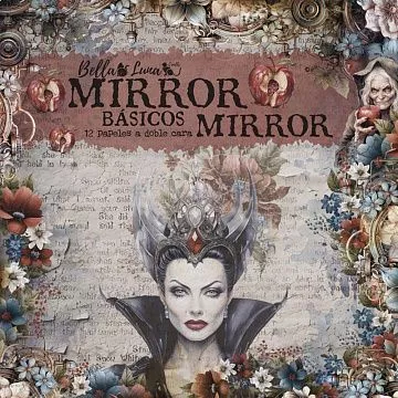 Набор бумаги 30х30 см "Mirror basicos", 12 листов (BellaLuna)