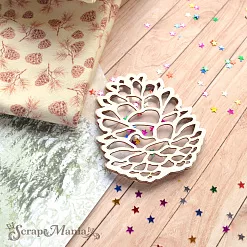 Чипборд "Новогодние традиции. Шейкер. Шишка. Маленькая" (ScrapMania)